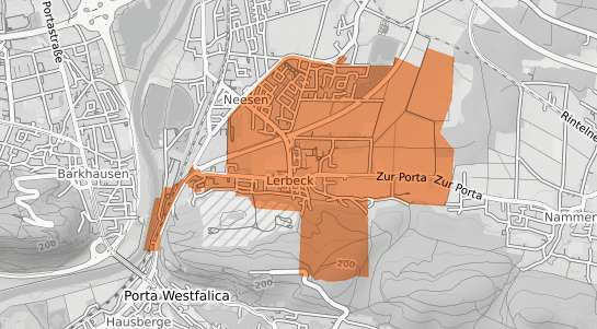 Mietspiegelkarte Porta Westfalica Lerbeck
